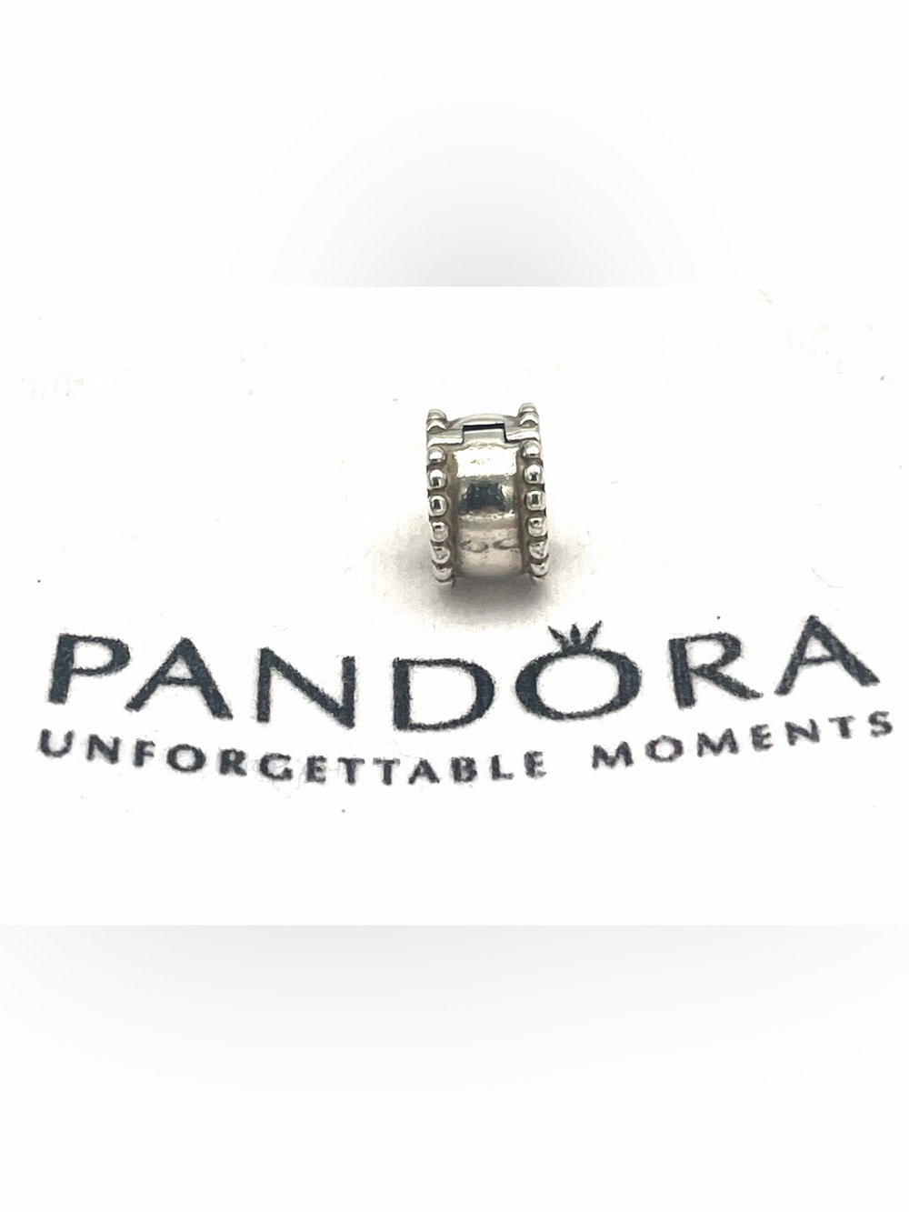 Pandora Sterling Silver Beveled Beaded Spacer Charm